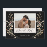 Moody Floral Wedding Save the Date<br><div class="desc">Our save the date card features a hand-painted rustic watercolor bohemian floral wreath adorned with butterfly details for the perfect moody,  romantic boho vibe.</div>