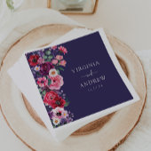 Moody Floral Wedding Serviette