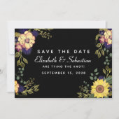 Moody Floral Wedding speichern das Datum Save The Date (Vorderseite)