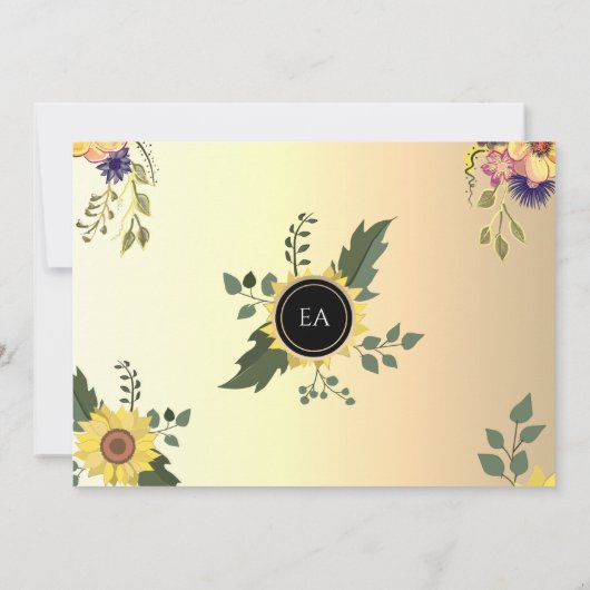 Moody Floral Wedding speichern das Datum Save The Date (Rückseite)