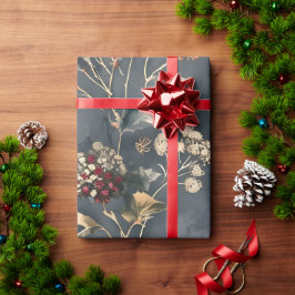 Moody Floral Winter Geschenkpapier
