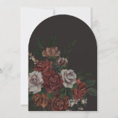 Moody Florals Arch Wedding Invitation Einladung (Rückseite)