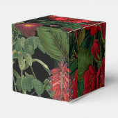 Moody Florals Black Arch Burgundy Red Wedding Geschenkschachtel (Rückseite)