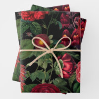Moody Florals Black & Burgundy Vintag