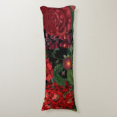 Moody Florals Black & Burgundy Vintag Seitenschläferkissen (Vorderseite Vertikal)