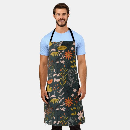 Moody Florals Personalisiert Schürze (Getragen)