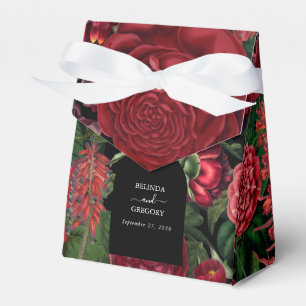 Moody Florals Schwarze Arch Burgunderrot Hochzeit  Geschenkschachtel