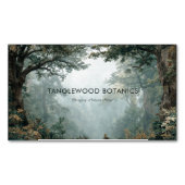 Moody Foggy Forest Mystical Deep Woods Magnetische Visitenkarte (Vorderseite)