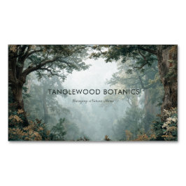 Moody Foggy Forest Mystical Deep Woods Magnetische Visitenkarte