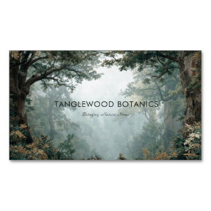Moody Foggy Forest Mystical Deep Woods Magnetische Visitenkarte