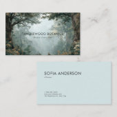 Moody Foggy Forest Mystical Deep Woods Visitenkarte (Vorne/Hinten)
