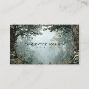 Moody Foggy Forest Mystical Deep Woods Visitenkarte