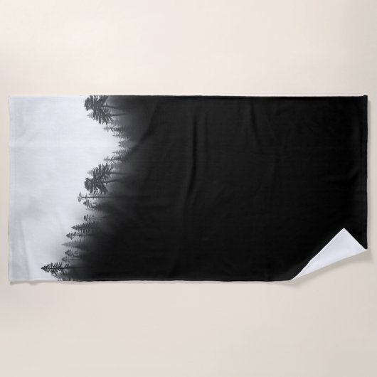 Moody-Forest-Duschvorhang Strandtuch (Vorderseite)