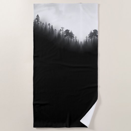 Moody-Forest-Duschvorhang Strandtuch (Vorderseite)