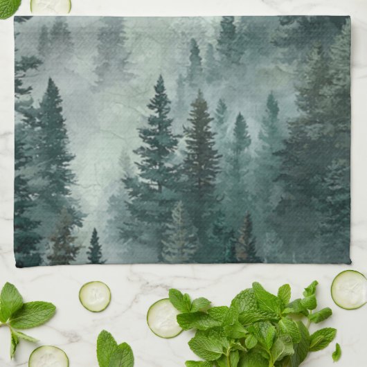Moody Forest  Geschirrtuch (Gefaltet)