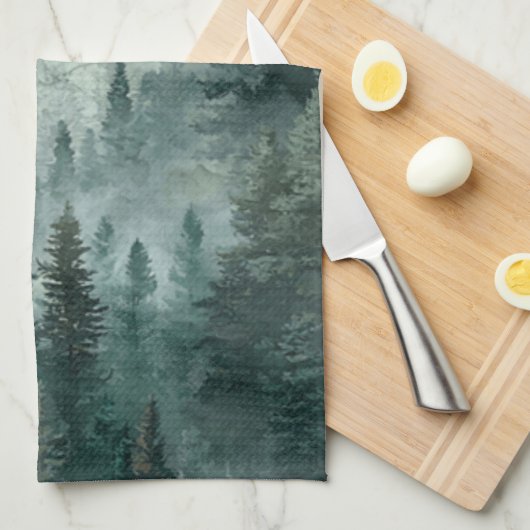 Moody Forest  Geschirrtuch (Viertel Falte)