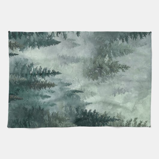 Moody Forest  Geschirrtuch (Horizontal)