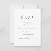 Moody Forest Green Wedding RSVP  Karte (Vorderseite)