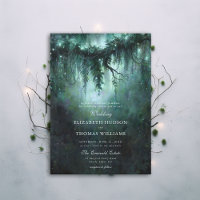 Moody Forest Greenery verzaubert Blue Dark Wedding