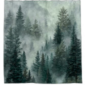 Moody Forest Shower Curtain Duschvorhang (Vorderseite)