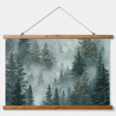 Moody Forest Wandteppich Mit Holzrahmen (Vorne)