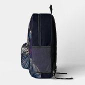 Moody Galaxy Astronaut Portrait in Deep Space Bedruckter Rucksack (Rechts)