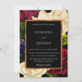 Moody Garden Floral Hochzeit Einladung (Vorderseite)