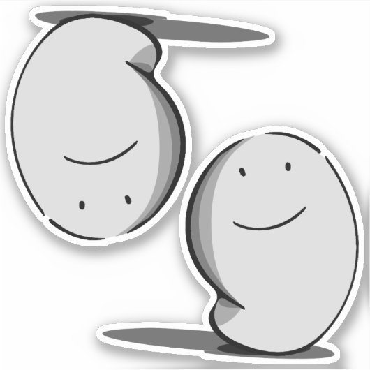 Moody-Geist - 2 Designs in einem Aufkleber (Vorderseite)