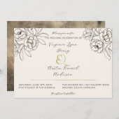 Moody geräuchert Gold Ampersand 2 Einladung (Vorne/Hinten)