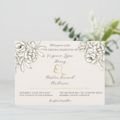 Moody geräucherte Goldampersand Einladung (Stehend Vorderseite)