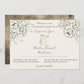 Moody geräucherte Goldampersand Einladung (Vorne/Hinten)