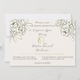 Moody geräucherte Goldampersand Einladung