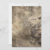 Moody geräucherte Goldampersand (vertikal) Einladung (Rückseite)