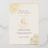 Moody geräucherte Goldampersand (vertikal) Folieneinladung (Vorderseite)