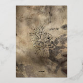 Moody geräucherte Goldampersand (vertikal) Folieneinladung (Rückseite)