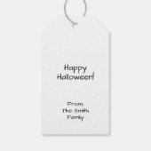 Moody Ghost und Black Cat Vintages Halloween Geschenkanhänger (Rückseite)