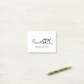 Moody Giraffe Illustration mit Puff Post-it Klebezettel (Auf Schreibtisch)