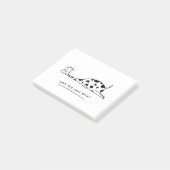 Moody Giraffe Illustration mit Puff Post-it Klebezettel (angewinkelt)