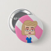 Moody Girl Button (Vorne & Hinten)