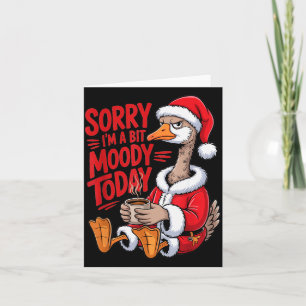 Moody Goose Weihnachten Santa-Anzug Kaffee Humor K Karte
