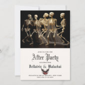 Moody Goth Rosewood nach Party QR Code Save The Date (Vorderseite)