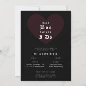 Moody Gothic Bridal Shower Invitation Einladung (Vorderseite)