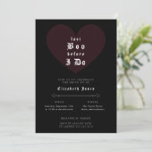 Moody Gothic Bridal Shower Invitation Einladung (Stehend Vorderseite)