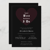 Moody Gothic Bridal Shower Invitation Einladung (Vorne/Hinten)