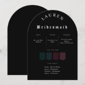Moody Gothic Bridesmaid Proposal Invitation Einladung (Vorne/Hinten)