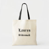 Moody Gothic Bridesmaid Tote Bag Tragetasche (Vorne)
