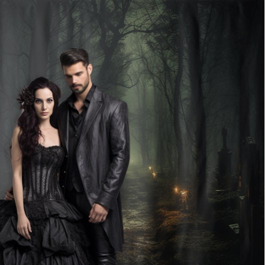 Moody Gothic Candlelit Forest Path XLarge Wandteppich