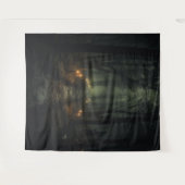 Moody Gothic Candlelit Forest Path XLarge Wandteppich (Vorderseite (Horizontal))