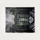 Moody Gothic Conservatory Room & Fountain XLarge Wandteppich (Vorderseite (Horizontal))