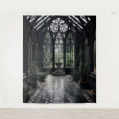 Moody Gothic Conservatory Room & Fountain XLarge Wandteppich (Vorderseite)